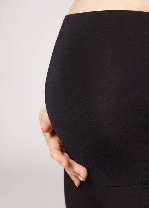 Leggins Calzedonia Maternity Algodon Mujer Negras | CL2747UT