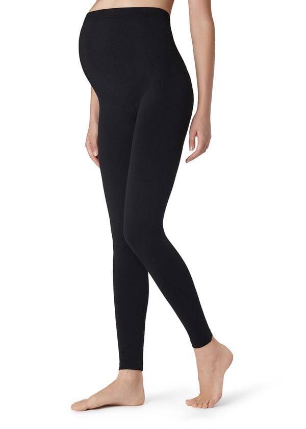 Leggins Calzedonia Opaque Maternity Footless Tights Mujer Negras | CL2668GL
