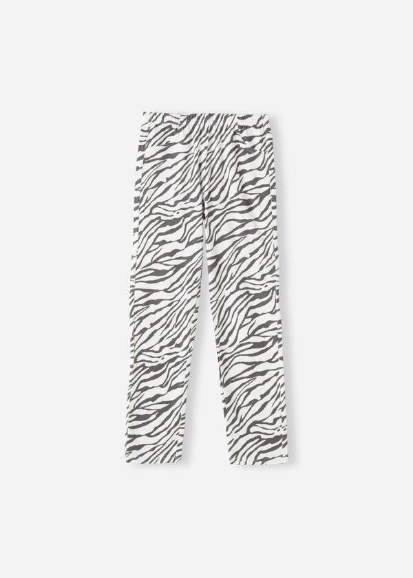 Leggins Calzedonia Paisley-Print Denim Niños Blancas Negras | CL3135QZ