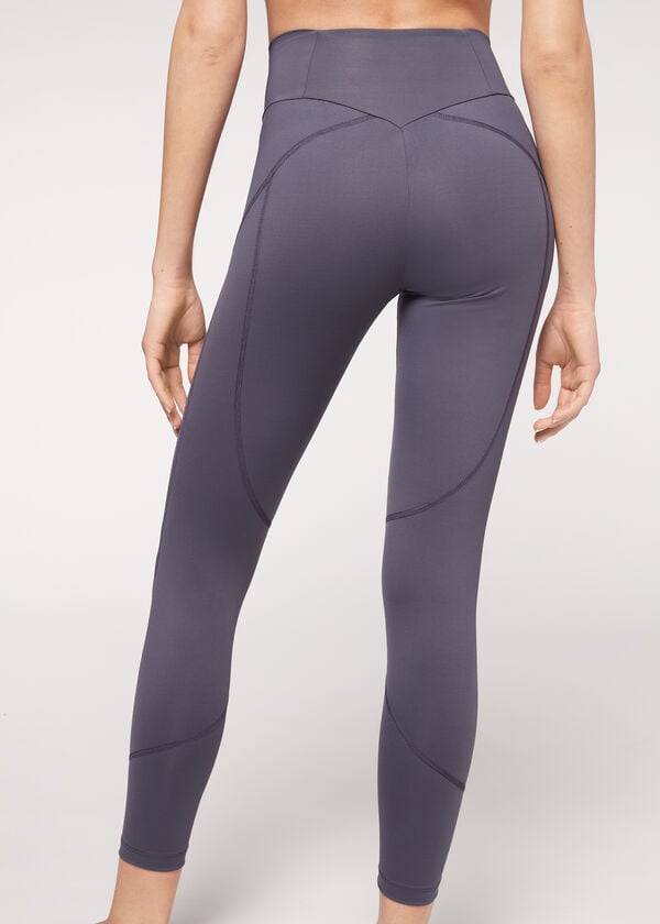 Leggins Calzedonia Performance Atléticos Mujer Azul Marino | CL2670DN