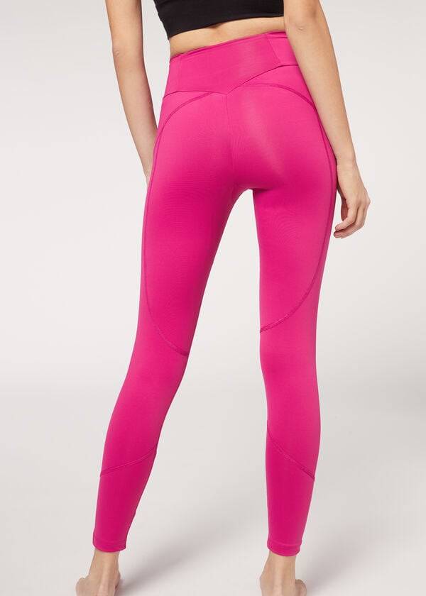Leggins Calzedonia Performance Atléticos Mujer Rosas | CL2671SO