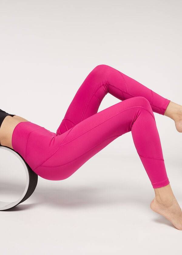 Leggins Calzedonia Performance Atléticos Mujer Rosas | CL2671SO