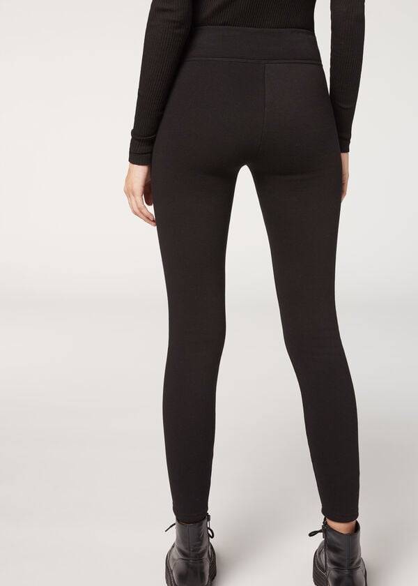 Leggins Calzedonia Plush Ultra Thermal Mujer Negras | CL2672AP
