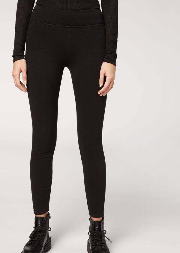 Leggins Calzedonia Plush Ultra Thermal Mujer Negras | CL2672AP