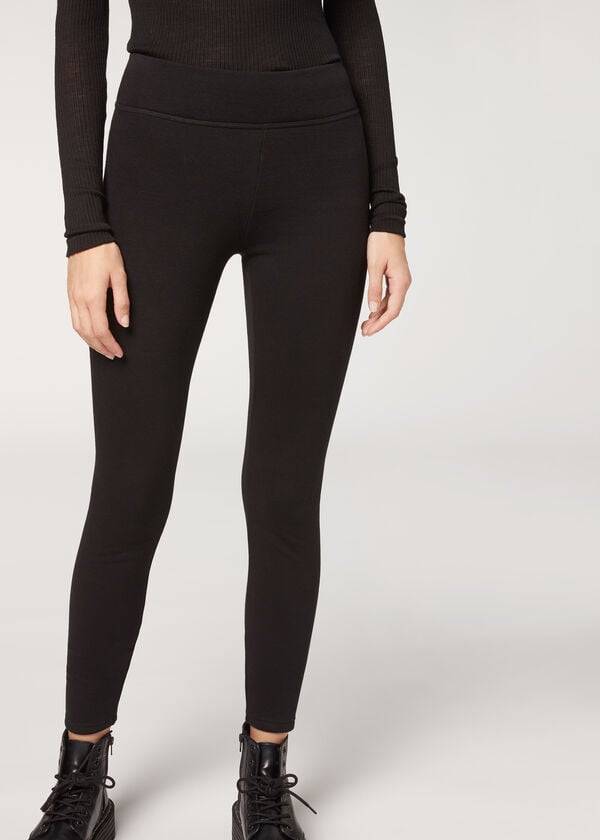 Leggins Calzedonia Plush Ultra Thermal Mujer Negras | CL2672AP