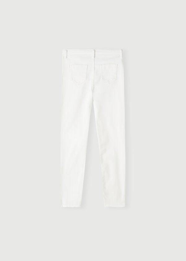 Leggins Calzedonia Ripped Stretch Flaco Niños Blancas | CL3137NB