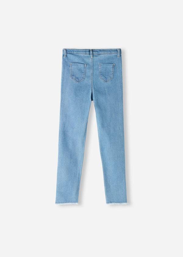 Leggins Calzedonia Ripped Stretch Flaco Niños Azules | CL3138HK