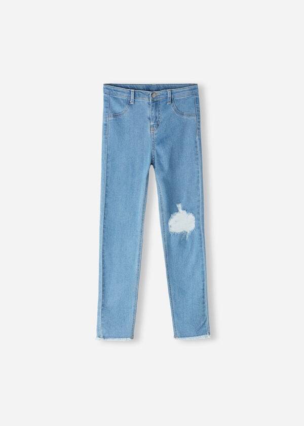 Leggins Calzedonia Ripped Stretch Flaco Niños Azules | CL3138HK