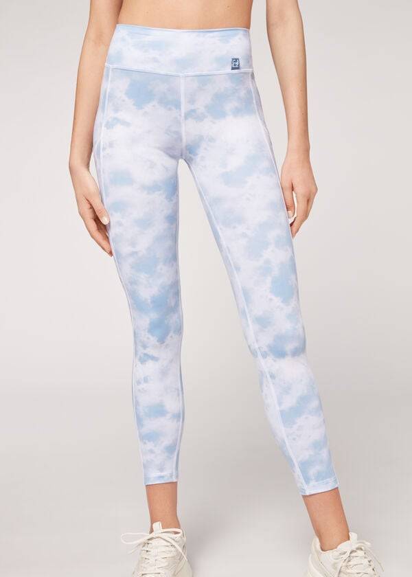 Leggins Calzedonia Soft Touch Atléticos Mujer Azules | CL2689ZG