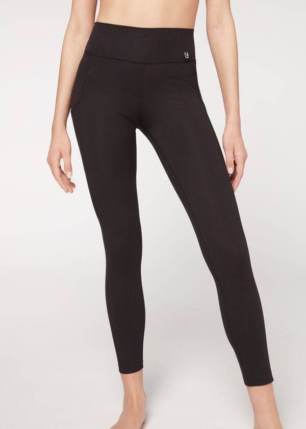 Leggins Calzedonia Soft Touch Atléticos Mujer Negras | CL2690LH