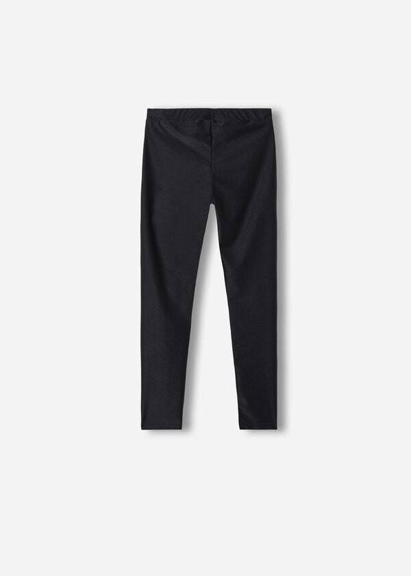 Leggins Calzedonia Super Shine Niños Negras | CL3143AP