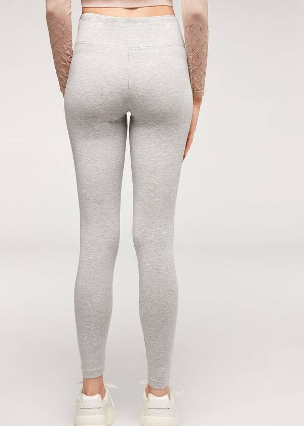 Leggins Calzedonia Supima Algodon Mujer Gris | CL2695GL