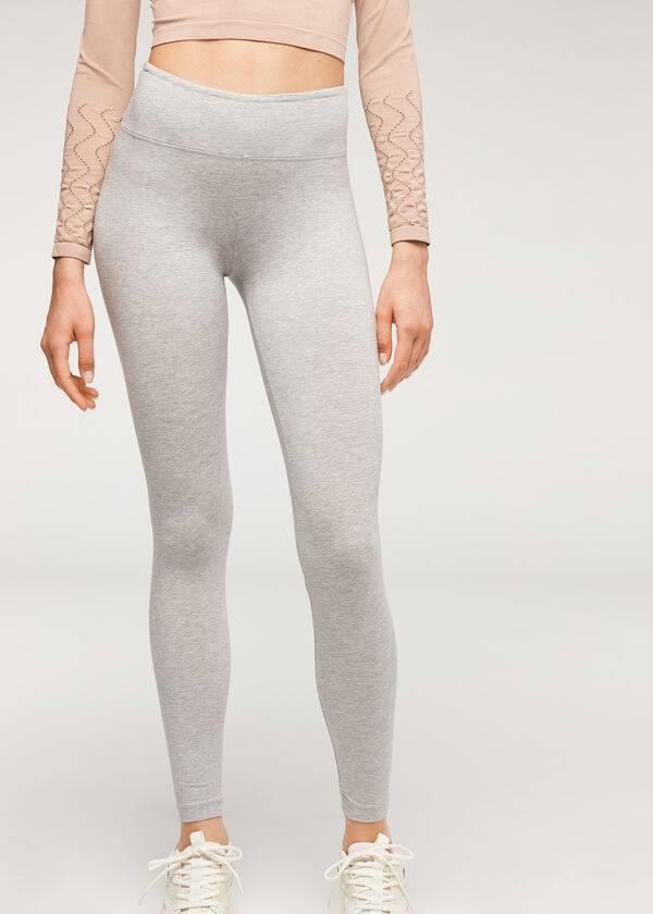 Leggins Calzedonia Supima Algodon Mujer Gris | CL2695GL