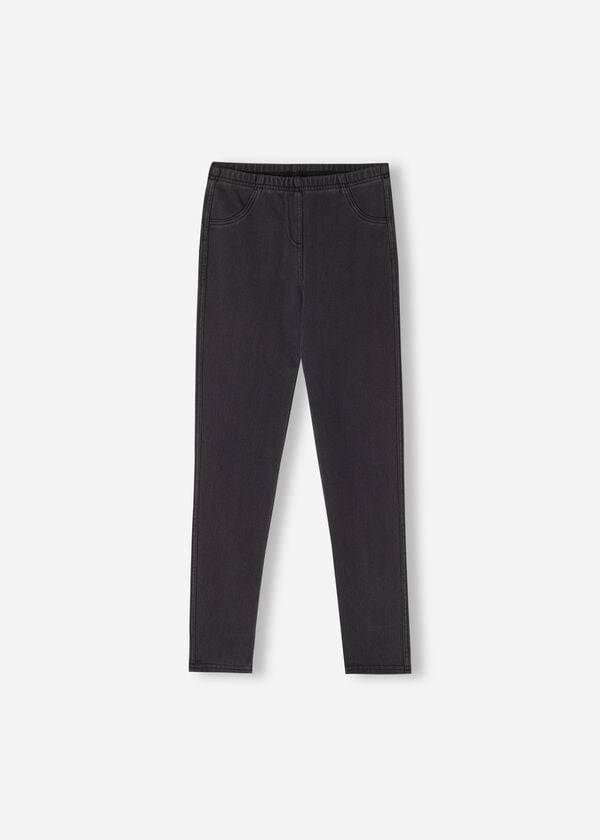 Leggins Calzedonia Thermal Denim Niños Gris | CL3148YU