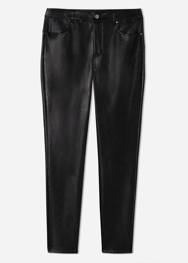 Leggins Calzedonia Thermal leather-effect Mujer Negras | CL2701OR