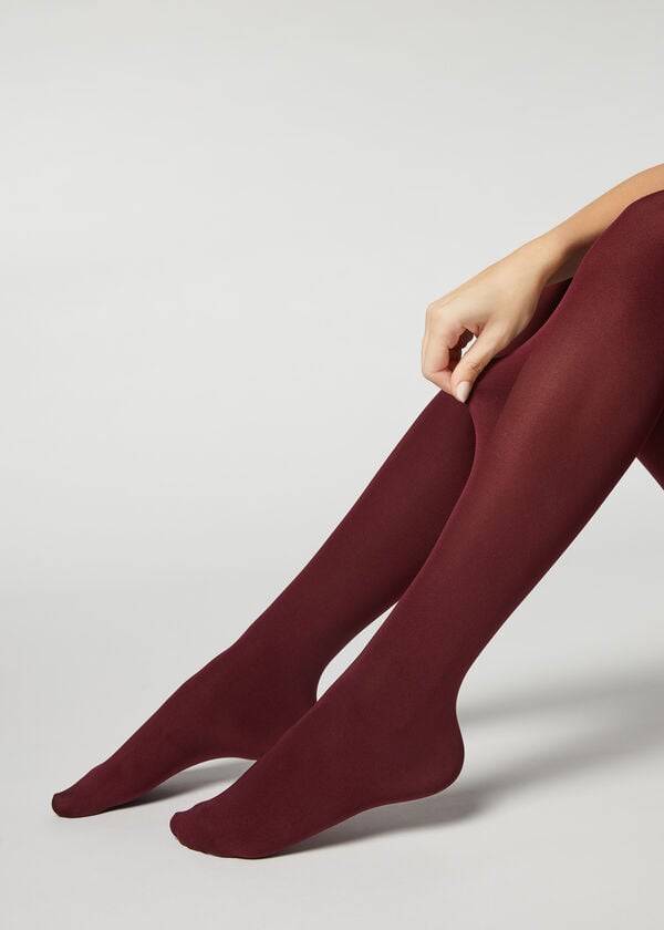 Mallas Calzedonia 100 Denier Total Comodidad Soft Touch Opaque Mujer Rojas | CL1010NB