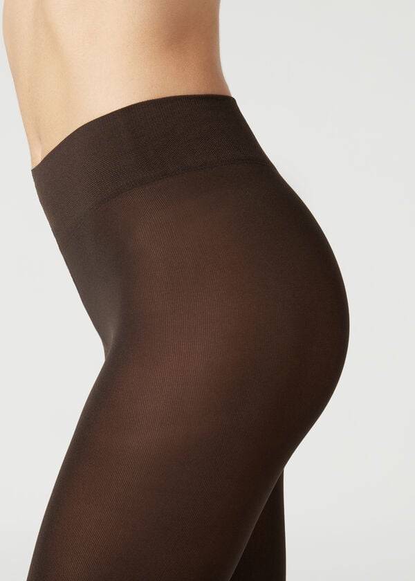 Mallas Calzedonia 100 Denier Total Comodidad Soft Touch Opaque Mujer Cafe | CL1011MA