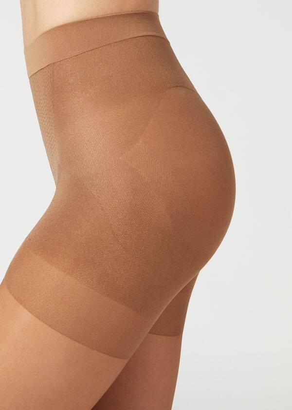 Mallas Calzedonia 15 Denier Total Shaper Sheer Mujer Kaki | CL1135ZG