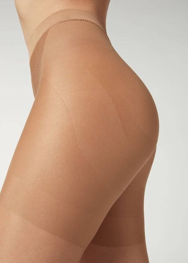 Mallas Calzedonia 15 Denier Total Shaper Sheer Mujer Beige Marrones | CL1136XF