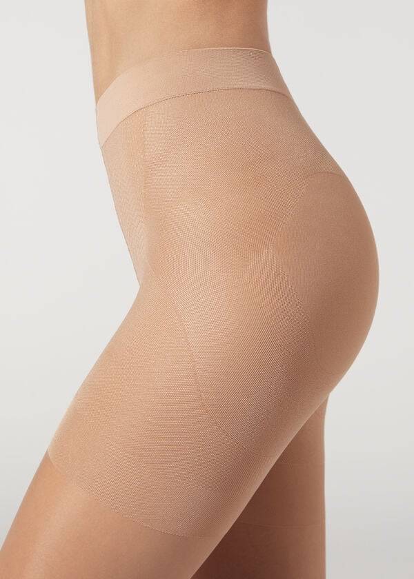 Mallas Calzedonia 15 Denier Total Shaper Sheer Mujer Beige | CL1137CE