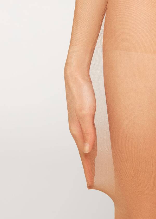 Mallas Calzedonia 20 Denier Essential Invisible Sheer Mujer Beige Marrones | CL1143WY
