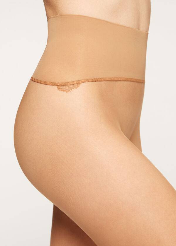 Mallas Calzedonia 20 Denier Seamless Totally Invisible Sheer Mujer Marrones | CL1154DN