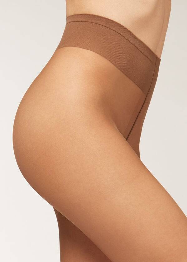 Mallas Calzedonia 20 Denier Sheer Matte Sheer Mujer Kaki | CL1159KI