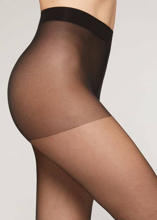 Mallas Calzedonia 20 denier essential matt Sheer Mujer Negras | CL1149IS
