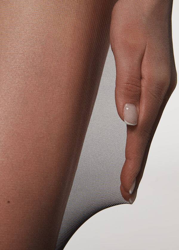 Mallas Calzedonia 30 Denier Sheer Shaping with Control Top Mujer Negras | CL1185KI