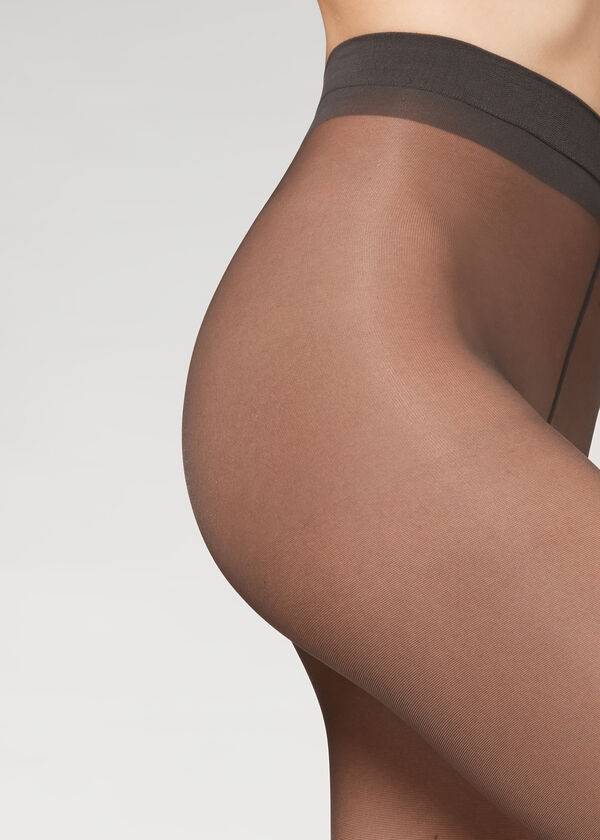 Mallas Calzedonia 30 Denier Sheer Shaping with Control Top Mujer Gris | CL1186LH