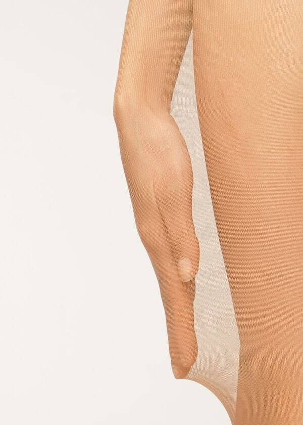 Mallas Calzedonia 30 Denier Sheer Shaping with Control Top Mujer Kaki | CL1187ZG