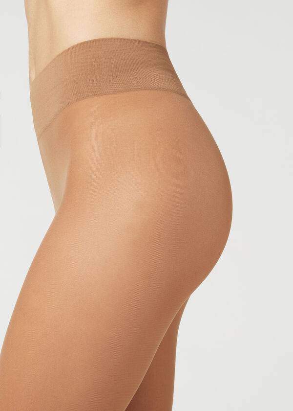 Mallas Calzedonia 30 Denier Total Comodidad Soft Touch Opaque Mujer Beige | CL1014EX