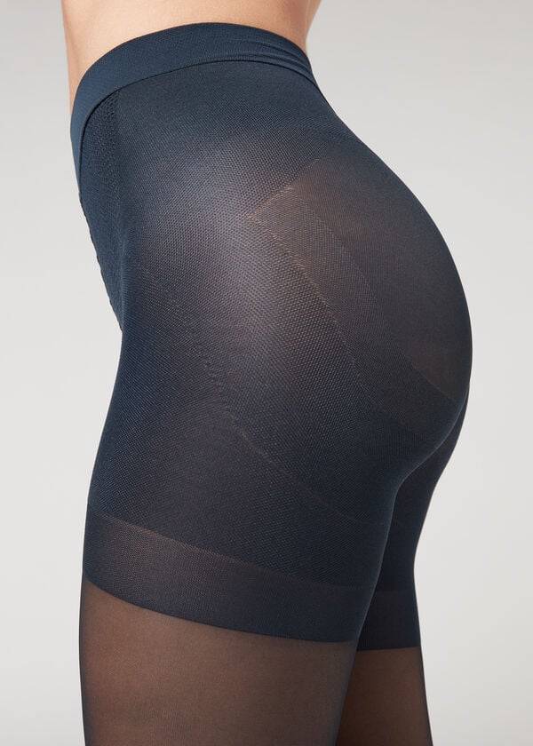 Mallas Calzedonia 30 Denier Total Shaper Sheer Mujer Azules | CL1188XF