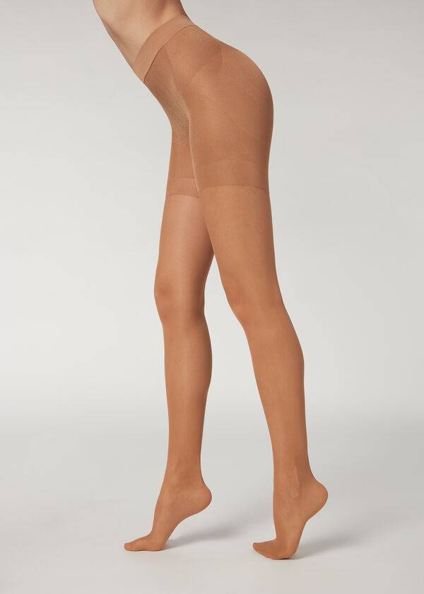 Mallas Calzedonia 30 Denier Total Shaper Sheer Mujer Beige Marrones | CL1189CE