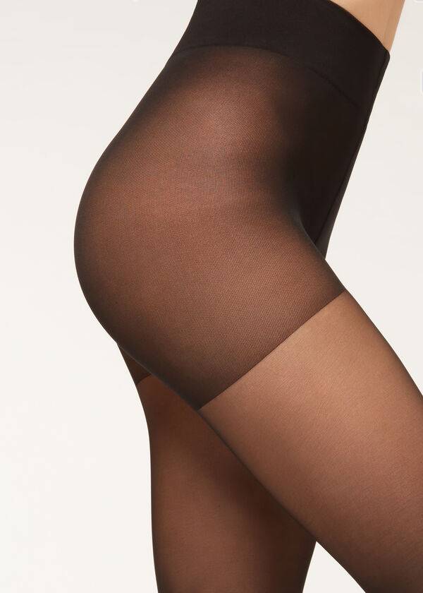Mallas Calzedonia 40 Denier Action Medium Sheer Mujer Negras | CL1196EX