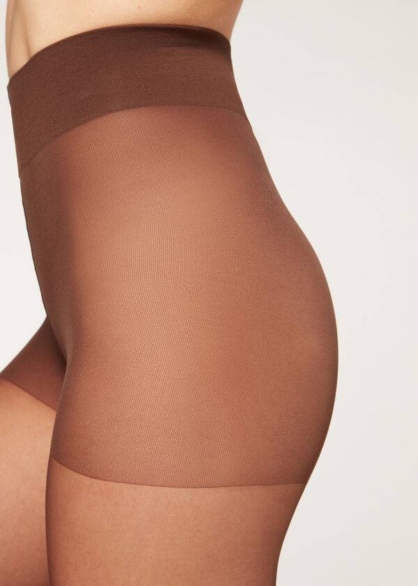 Mallas Calzedonia 40 Denier Action Medium Sheer Mujer Cafe | CL1197RW