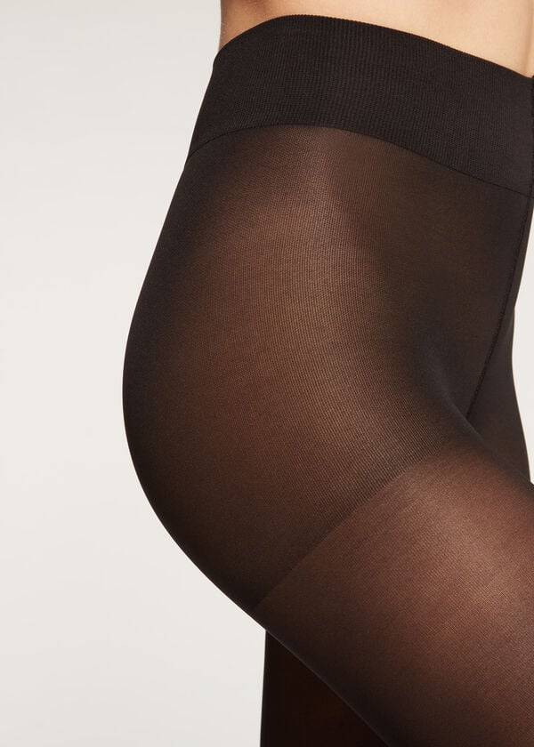 Mallas Calzedonia 40 Denier Action Strong Sheer Mujer Negras | CL1201IS