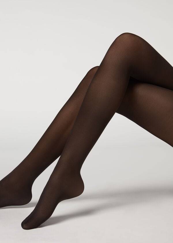 Mallas Calzedonia 40 Denier Action Strong Sheer Mujer Negras | CL1201IS