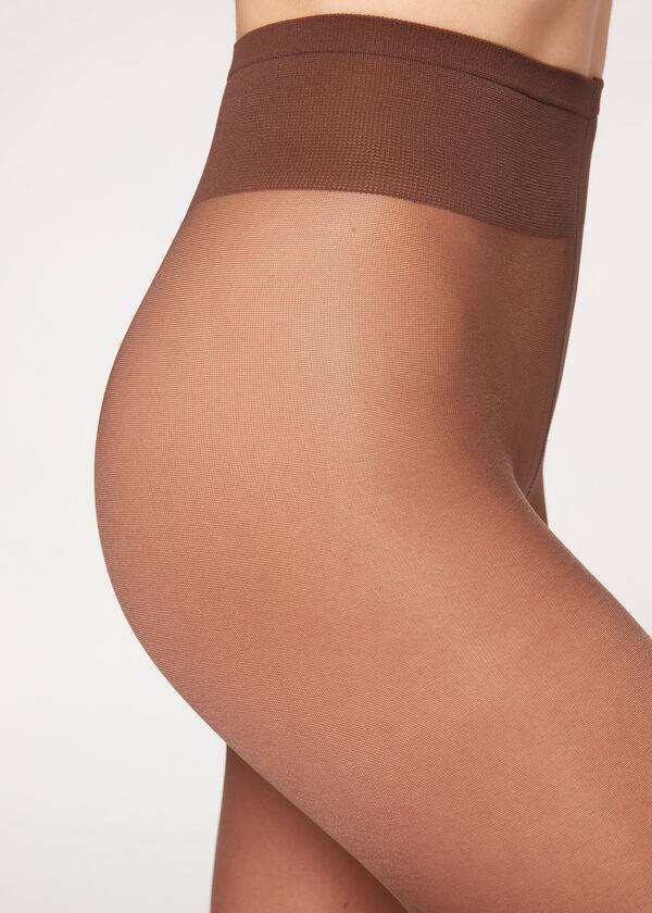 Mallas Calzedonia 40 Denier Sheer Mujer Cafe | CL1204AP