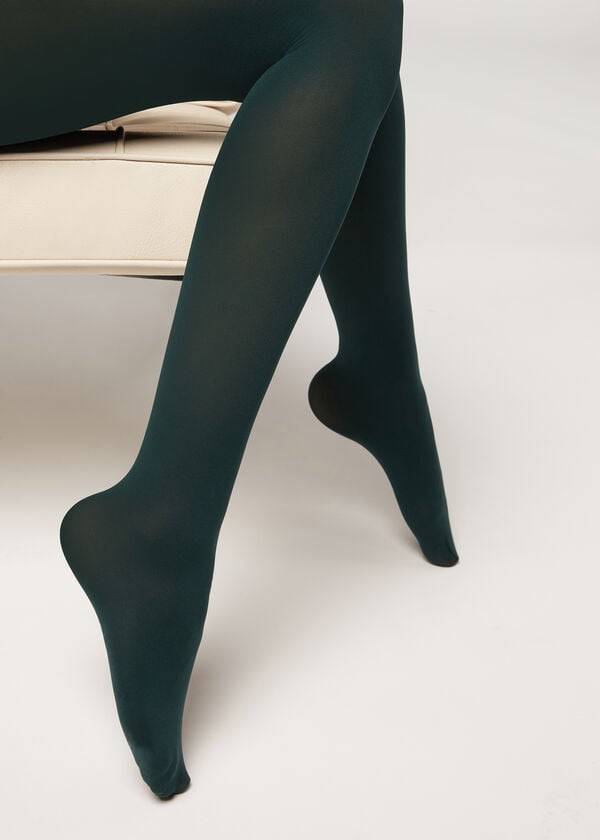 Mallas Calzedonia 50 Denier Total Comodidad Soft Touch Opaque Mujer Verde | CL1031ZG