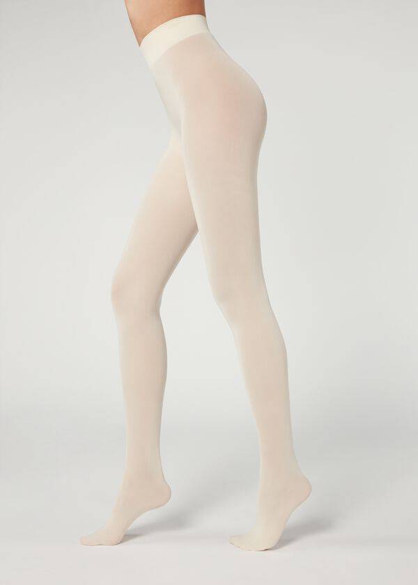 Mallas Calzedonia 50 Denier Total Comodidad Soft Touch Patterned Mujer Blancas | CL1072OR