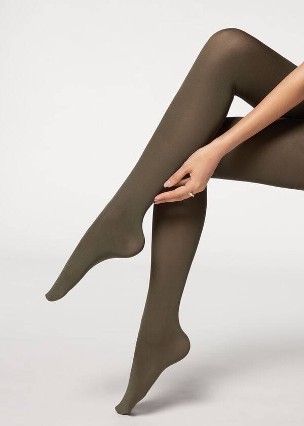 Mallas Calzedonia 50 Denier Total Comodidad Soft Touch Patterned Mujer Verde Oliva | CL1073PQ