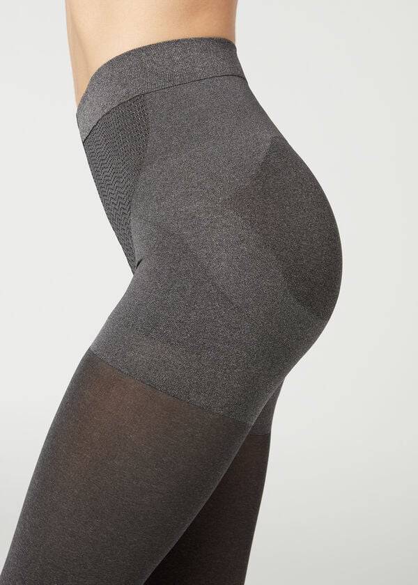 Mallas Calzedonia 50 Denier Total Shaper Opaque Mujer Gris | CL1035BC
