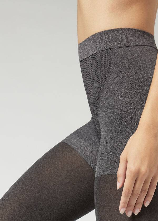 Mallas Calzedonia 50 Denier Total Shaper Opaque Mujer Gris | CL1035BC