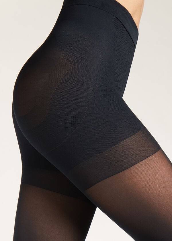 Mallas Calzedonia 50 Denier Total Shaper Opaque Mujer Azules | CL1036NB