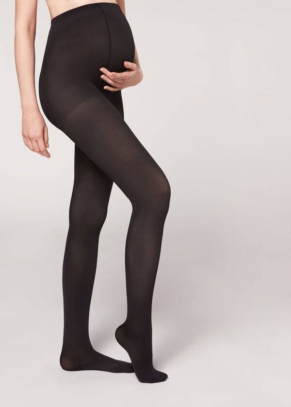 Mallas Calzedonia 60 Denier Maternity Opaque Mujer Negras | CL1044UT