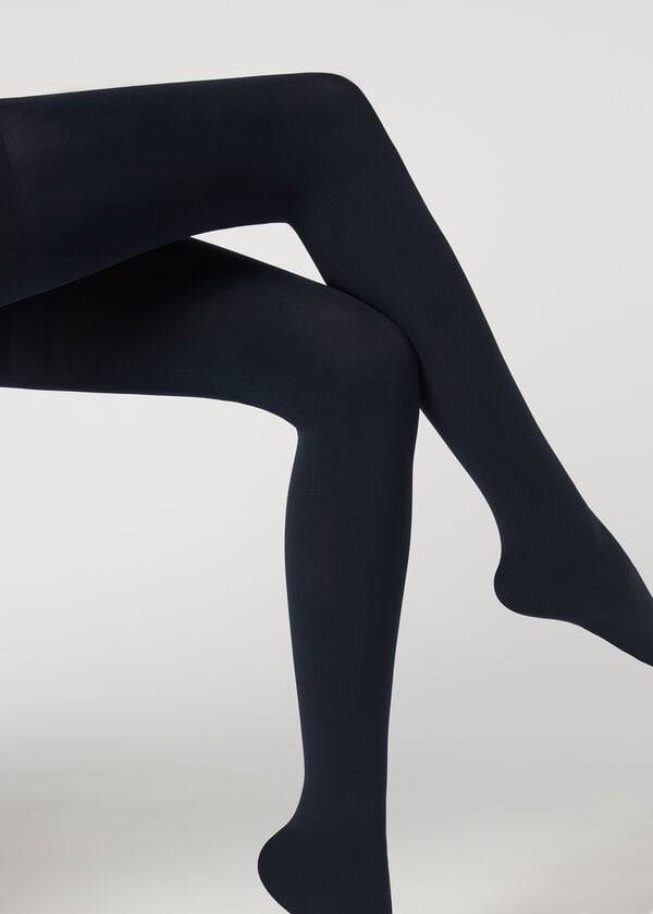 Mallas Calzedonia 80 Denier Super Opaque Total Shaper Mujer Azules | CL1046OR