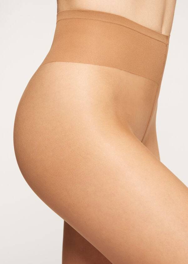 Mallas Calzedonia 8 Denier Resistant Sheer Mujer Beige Marrones | CL1211KI