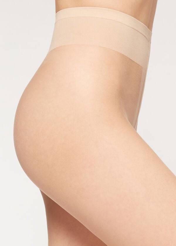 Mallas Calzedonia 8 Denier Ultra Sheer Mujer Beige Beige | CL1221WY