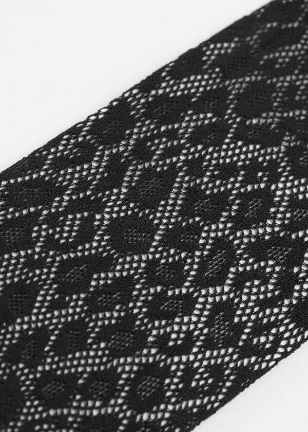 Mallas Calzedonia Animal Print Mesh Niños Negras | CL2956AP